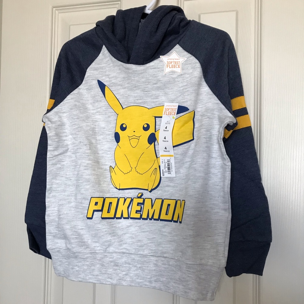 Pokemon Pikachu Hooded Raglan Sweatshirt Boys